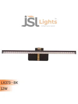LX LED LX 373 12W Black Rose Finish LED Wall Mirror Light with 3 CCT Colour Changing | Picture Light - Pack of 2