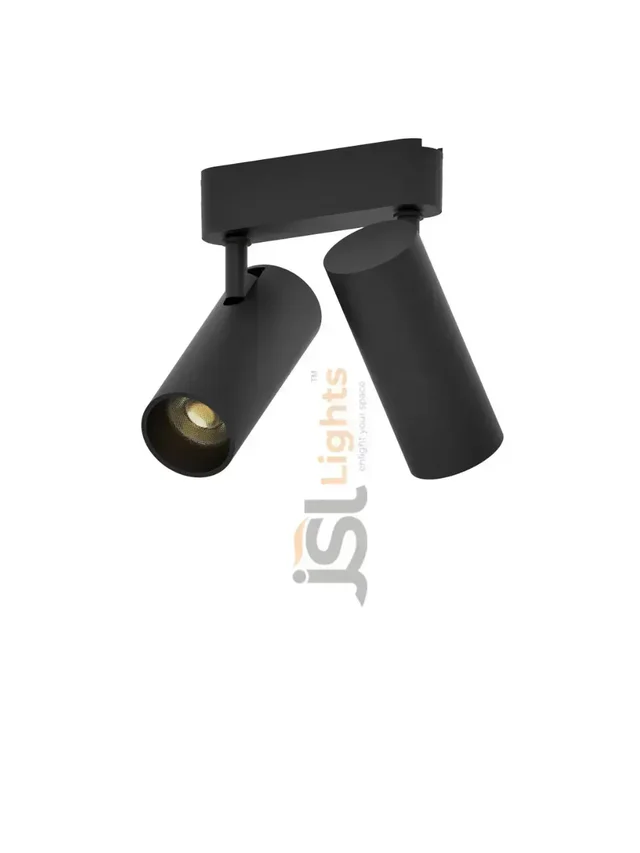 APRA MG-07 10+10W COB Spot Magnetic Track Light - Natural White Premium Twin Dual Cylinder LED Adjustable Directional Spotlight (Matte Black) - 10+10W, 4000K