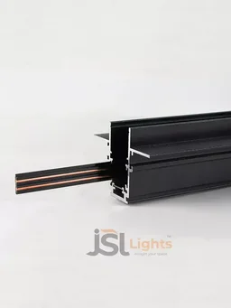 JSL LIGHT JSL Lights MT-TR202 Recessed Magnetic Track Channel 48V – Full Copper Line, DALI Compatible, Flush Mount Matte Black Aluminium Profile - 2MT