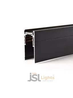 APRA MT-TR203 Surface Magnetic Track Channel - 2 Meter Architectural Profile for 48V LED Lighting Systems - Matte Black Series - MT-2Mtr Track