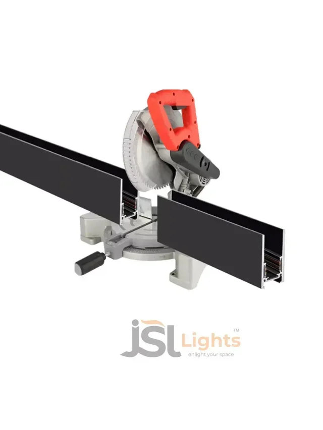 APRA MT-TR203 Surface Magnetic Track Channel - 2 Meter Architectural Profile for 48V LED Lighting Systems - Matte Black Series - MT-2Mtr Track