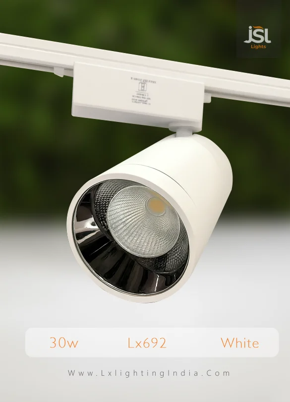 LX 692 30W LED Track Spotlight White Body - 30W, 6000K, White