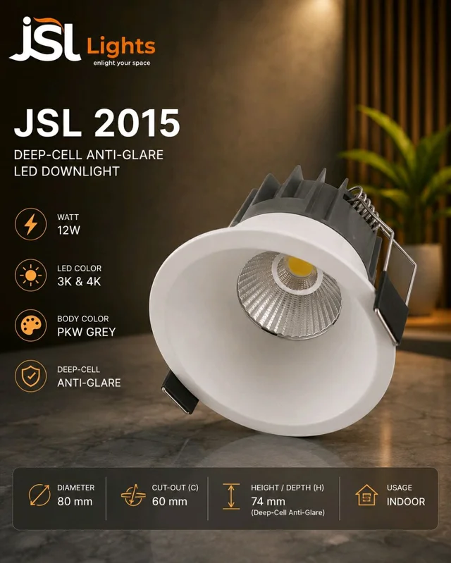 OEM 2015 12W Delta Series Deep Recessed COB Downlight | Aluminium Housing, 2 Year Warranty, OEM Plain Packing - 4k, Sample pcs