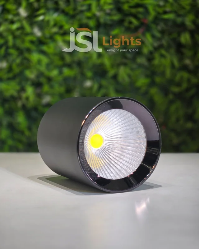 LX Lx 893 50W Round Surface Cylindrical Light - 50W, 4000K, Black PB