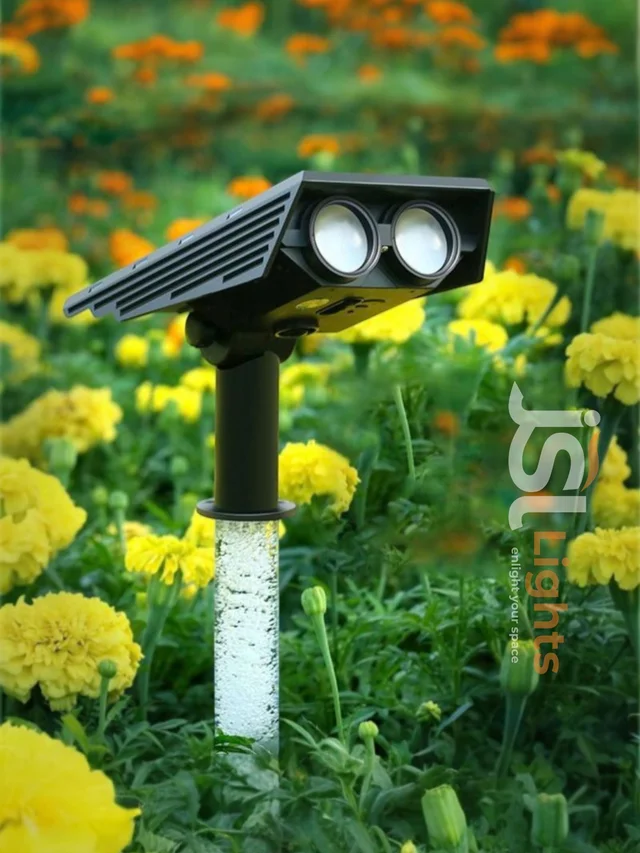 JSL LIGHTS JSL 5106 Solar Garden Spike Spot Light – Warm White & RGB - RGB, 1 pcs