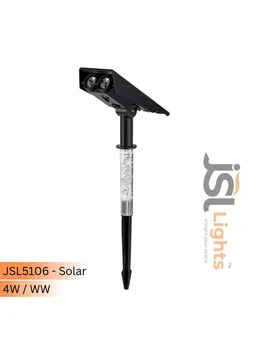 JSL LIGHTS JSL 5106 Solar Garden Spike Spot Light – Warm White & RGB - WW, 1 pcs