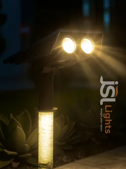 JSL LIGHTS JSL 5106 Solar Garden Spike Spot Light – Warm White & RGB - WW, 1 pcs