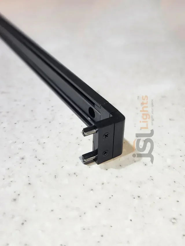 APRA MG TR01-1 Vertical Magnetic Surface Track Jointer - 90 Degree Wall-to-Ceiling Corner Connection Adapter for Premium Slim Track Rails (Matte Black) - TR01-1 Jointer