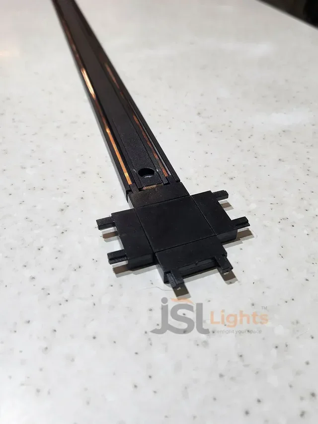 APRA MG TR01-5 Slim Surface Cross Magnetic Track Jointer - X-Shape Plus Connection Adapter for Premium Slim Track Rails (Matte Black) - TR01-5 Jointer