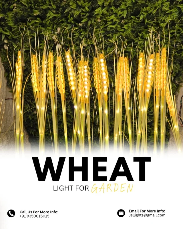 JSL LED Wheat Garden Light (10 Pcs Set) – IP65 Waterproof Artificial Grass with Warm White 3000K LEDs for Outdoor Decoration -