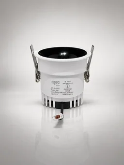 APRA AP570B 7W Wave Recessed COB Downlight - Warm White Premium White GB Finish Anti-Glare Ceiling Focus Spotlight - 18W, 3000K, White GB