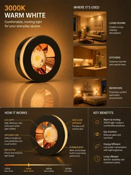 APRA LED AP887-B 5W Surface COB Spotlight - Matte Black & Rose Gold Reflector -Warm White Ceiling Light