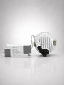 APRA AP570B 7W Wave Recessed COB Downlight - Warm White Premium White GB Finish Anti-Glare Ceiling Focus Spotlight - 12W, 3000K, White GB