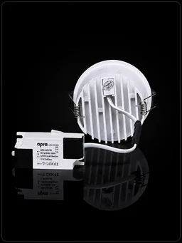 APRA AP-1501 12W 3 in 1 Deep Recessed COB Downlight - White RG Finish Anti-Glare Ceiling Spotlight - 12W, WH+RG