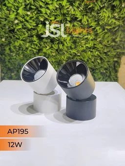AP195 12W Adjustable Surface Cylindrical Light - 12W, 4000K, White