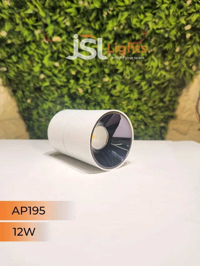 AP195 12W Adjustable Surface Cylindrical Light - 12W, 3000K, White