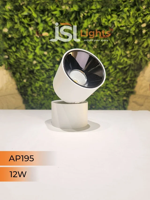 AP195 12W Adjustable Surface Cylindrical Light - 12W, 3000K, White