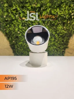 AP195 12W Adjustable Surface Cylindrical Light - 12W, 3000K, White