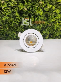 APRA AP2021 12W White Recessed COB Spotlight - 12W, 6000K