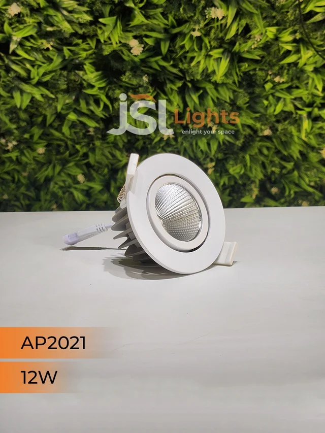 APRA AP2021 12W White Recessed COB Spotlight - 12W, 3000K