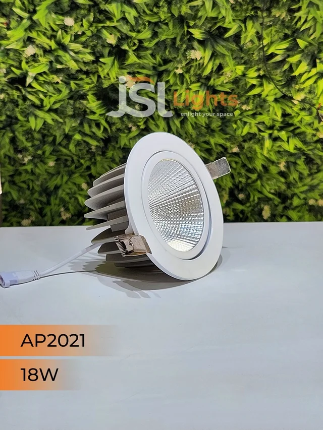 APRA AP2021 18W White Recessed COB Spotlight - 18W, 3000K