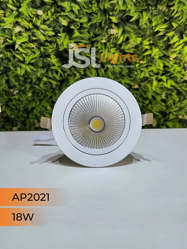 APRA AP2021 18W White Recessed COB Spotlight - 18W, 6000K