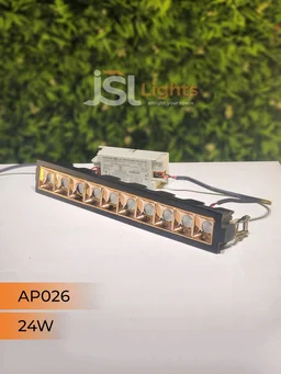 APRA AP 026 24W Black Rose Gold Linear Recessed COB Light - 24W, 4000K