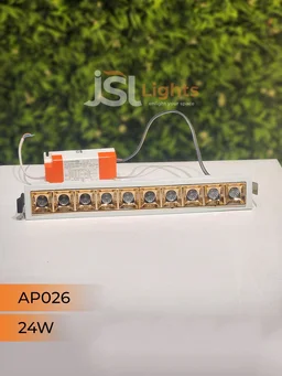 APRA AP 026 24W White Rose Gold Linear Recessed COB Light - 24W, 3000K