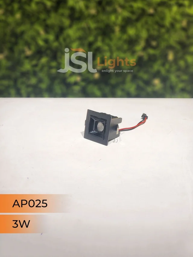 APRA AP 025 3W Black Linear Recessed COB Spotlight - 3W, 6000K