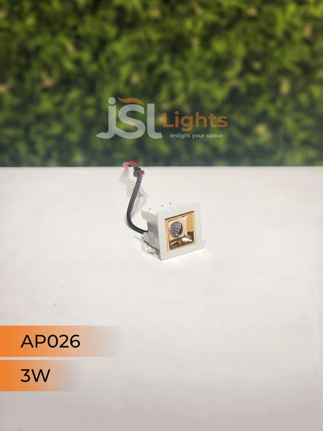 APRA AP 026 3W White Rose Gold Linear Recessed COB Light - 3W, 3000K