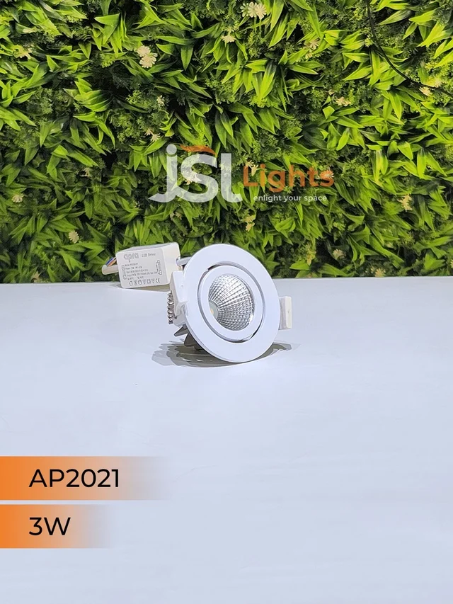 APRA AP2021 3W White Recessed COB Spotlight - 3W, 4000K