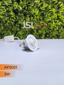APRA AP2021 3W White Recessed COB Spotlight - 3W, 6000K