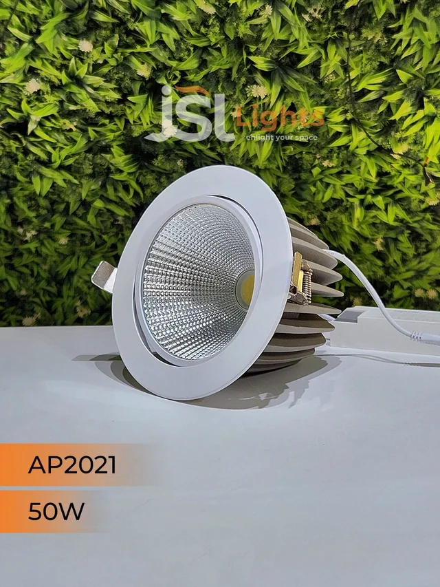 APRA AP2021 50W White Recessed COB Spotlight - 50W, 6000K