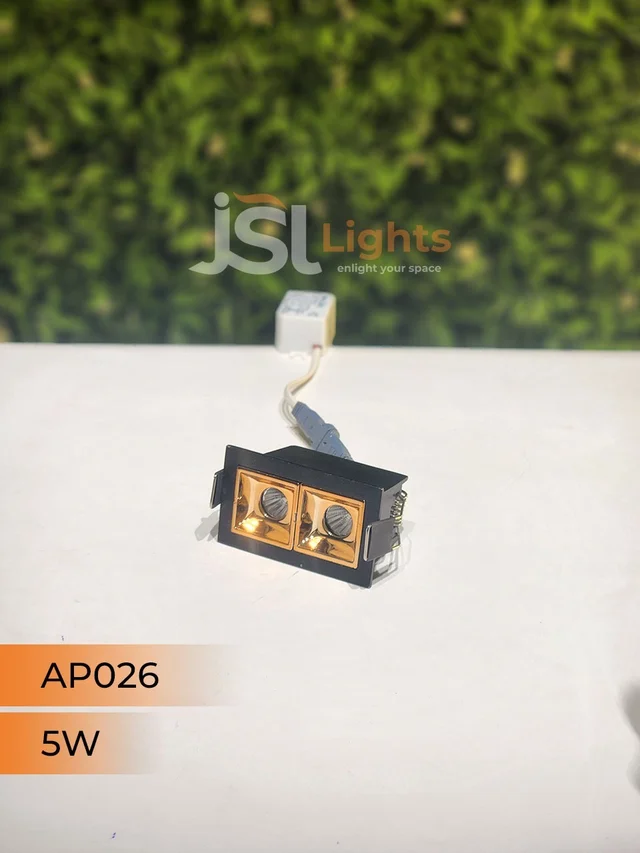 APRA AP 026 5W Black Rose Gold Linear Recessed COB Light - 5W, 6000K