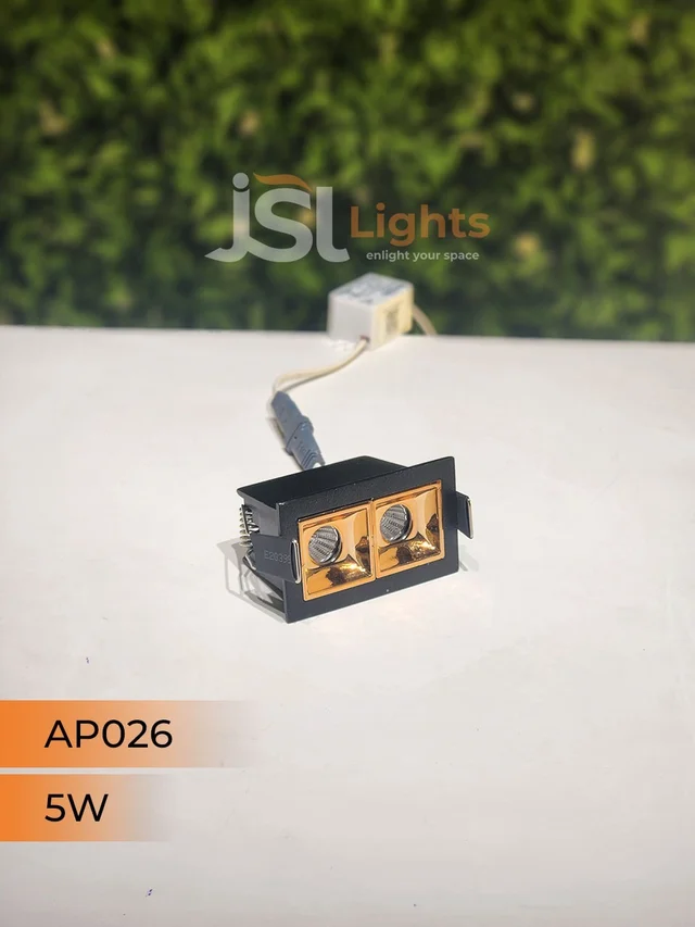 APRA AP 026 5W Black Rose Gold Linear Recessed COB Light - 5W, 6000K