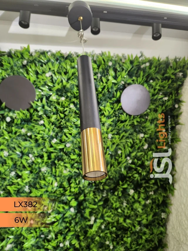LX 382 Black GD12W Hanging Light - 6W, 3000K