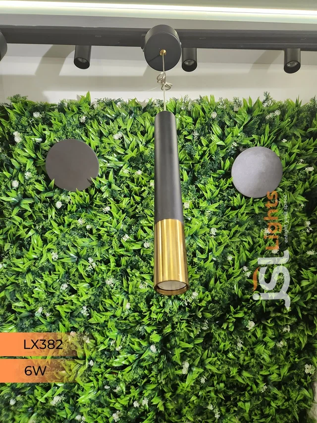 LX 382 Black GD12W Hanging Light - 6W, 3000K