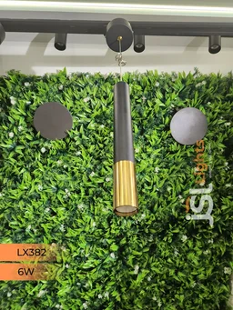 LX 382 Black GD12W Hanging Light - 6W, 3000K