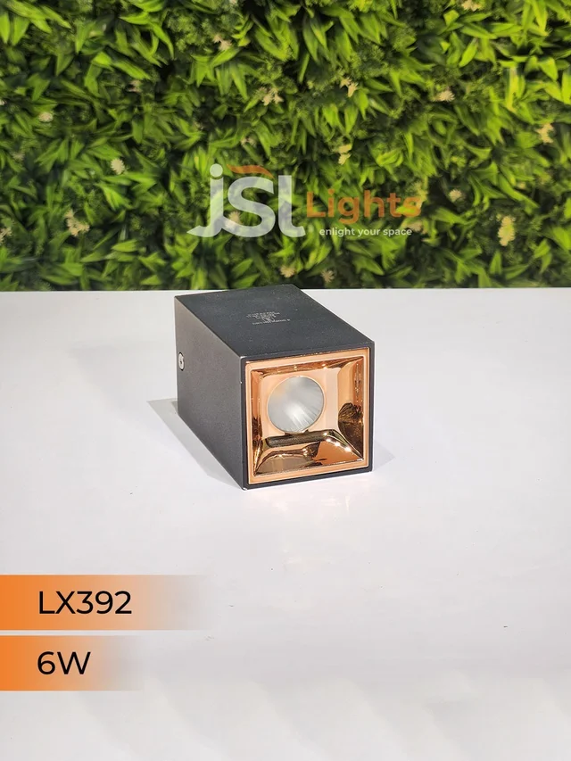 LX392 6W Square Black RG Surface Cylinder Light - 6W, 3000K