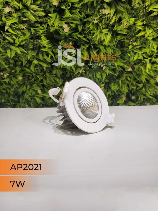 APRA AP2021 7W White Recessed COB Spotlight - 7W, 6000K