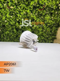 APRA AP2061 7W Architectural COB Downlight, White Body with Gold Reflector - Warm White Anti-Glare Focus Light for Modern Interiors - 7W, 4000K, White GD