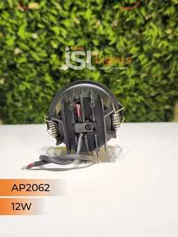 APRA AP2062 12W Black Deep Recessed COB LED Downlight | RG Reflector | Warm White | Anti-Glare Architectural Spotlight for Modern Interiors - 3000K, Black