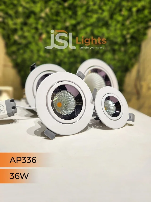 APRA AP 336 36W Round Deep Recessed COB Downlight - 36W, 3000K