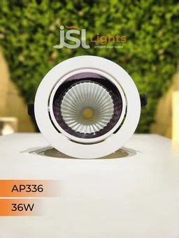 APRA AP 336 36W Round Deep Recessed COB Downlight - 36W, 3000K