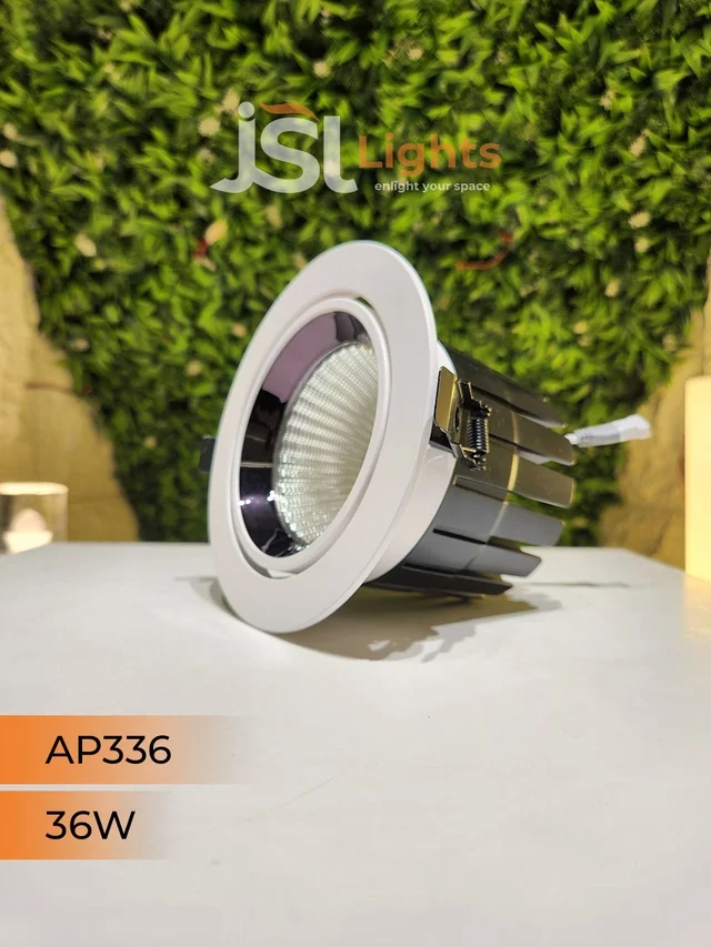 APRA AP 336 36W Round Deep Recessed COB Downlight - 36W, 3000K