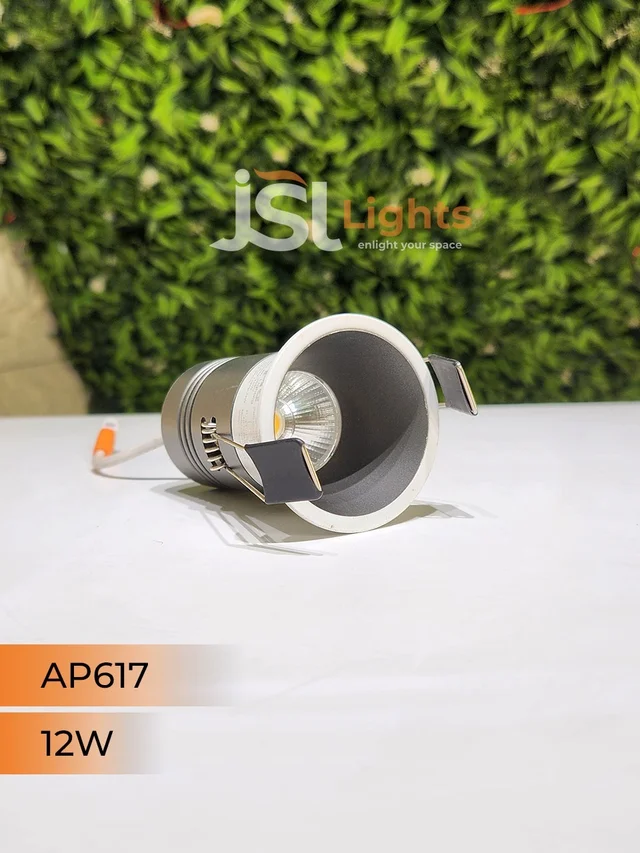 APRA AP 617 12W Grey Deep Recessed COB Downlight - 12W, 3000K