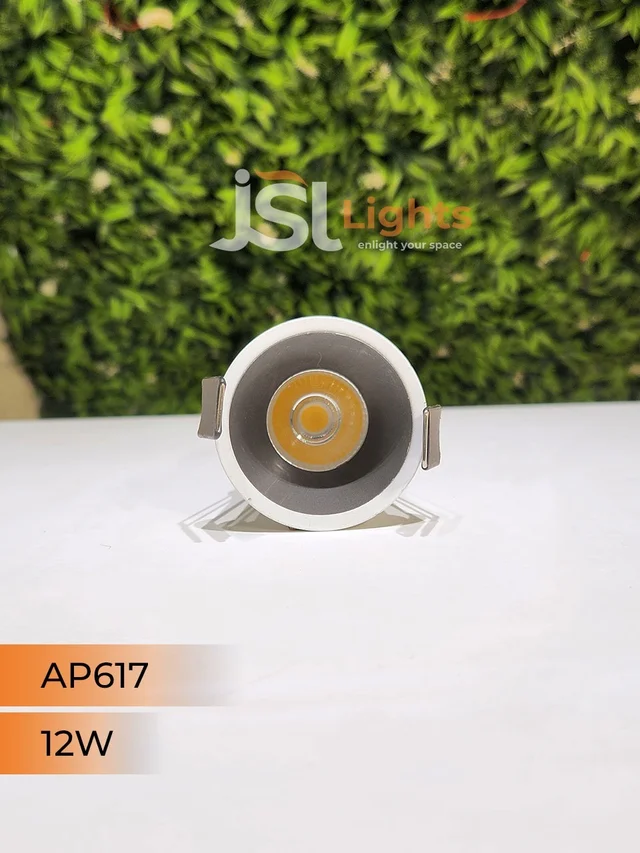 APRA AP 617 12W Grey Deep Recessed COB Downlight - 12W, 4000K