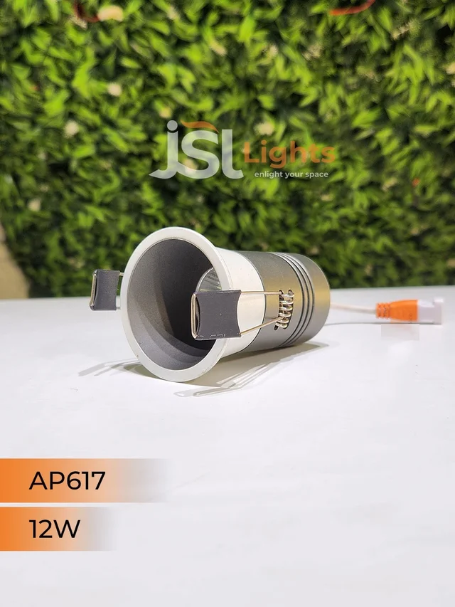APRA AP 617 12W Grey Deep Recessed COB Downlight - 12W, 4000K