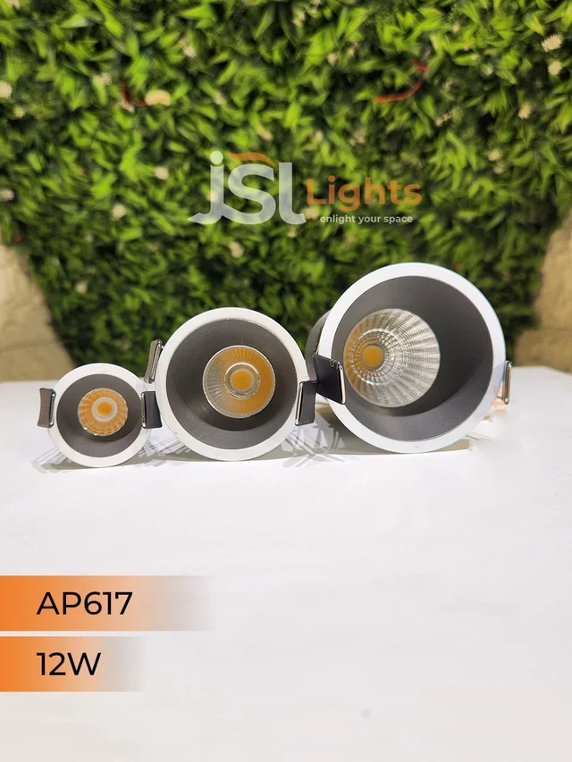 APRA AP 617 12W Grey Deep Recessed COB Downlight - 12W, 3000K