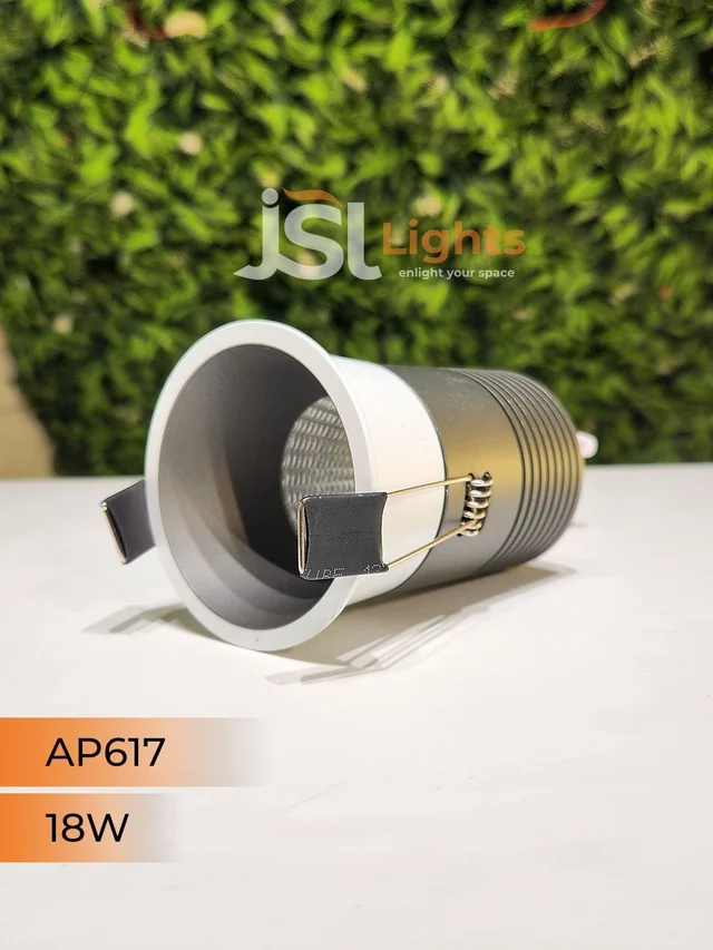 APRA AP 617 18W Grey Deep Recessed COB Downlight - 18W, 4000K